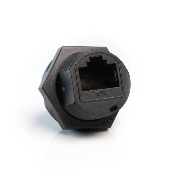 Waterproof industrial RJ45 Ethernet panel mount connectors from Live Electronics