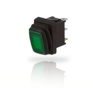 ZF, KR, Miniature Illuminated Sealed Power Rocker Switch